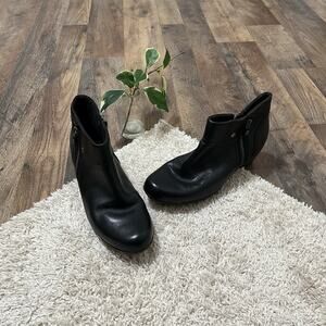 Clarks Bendables 9.5 M Black Moto Zip Up Studded Ingalls Thames Boots